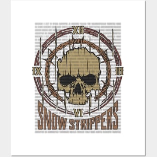 Snow Strippers Vintage Skull Posters and Art